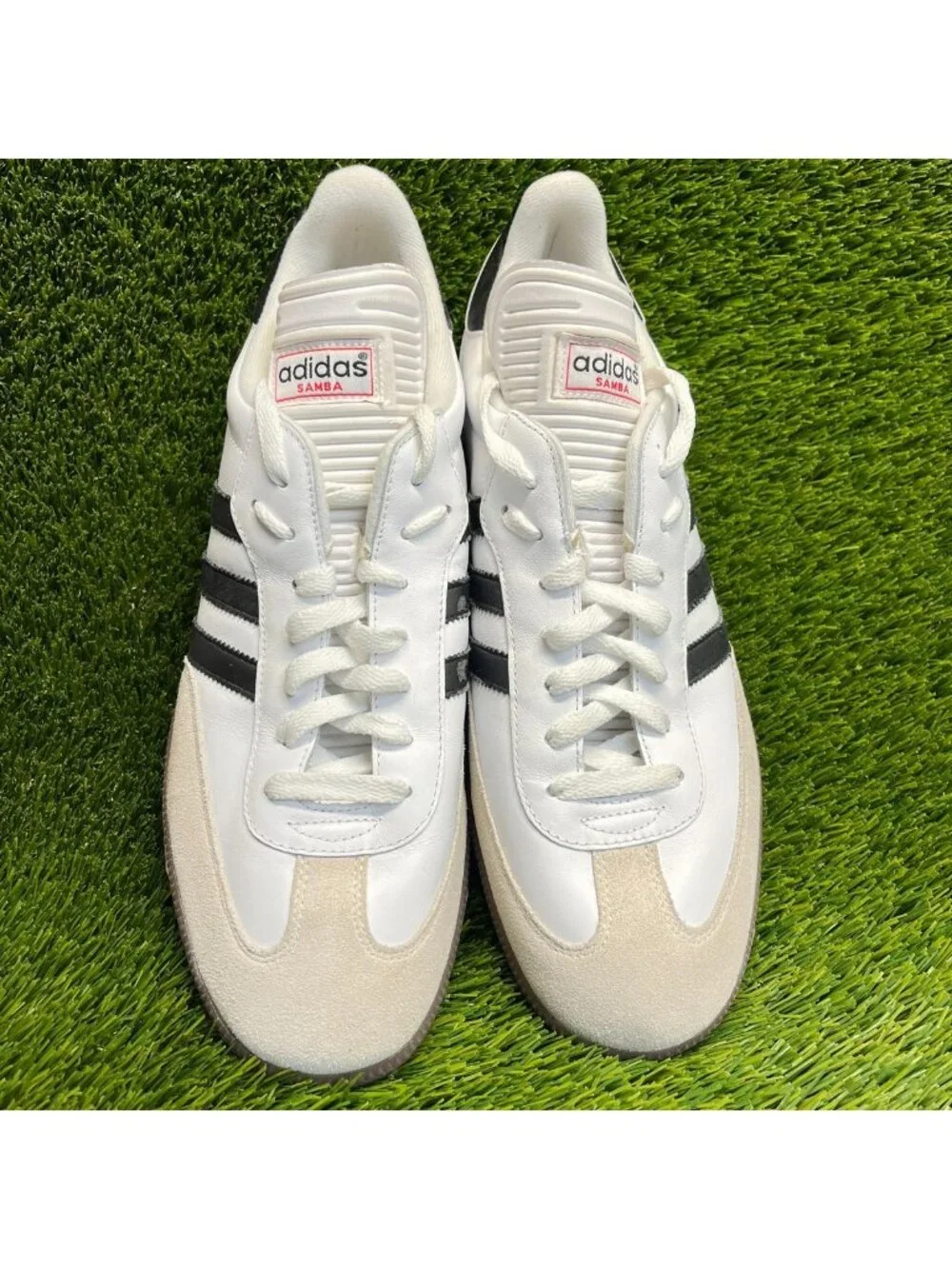 Adidas Samba Classic Mens Size 13 White Black Athletic Leather Shoes Sneakers
